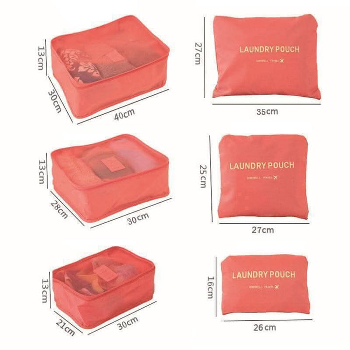 Lisslune | 6-Piece Luggage Packing Cubes Travel Set