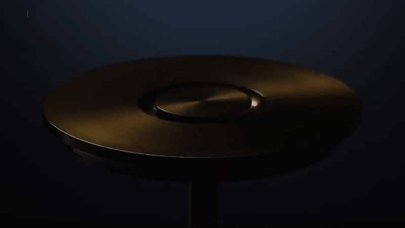 Lisslune | Cordless Rechargeable Modern Aura Table Lamp with Touch Controls | Wireless LED Light for Modern Side Tables and Office Desks | Minimalist Table Lamp