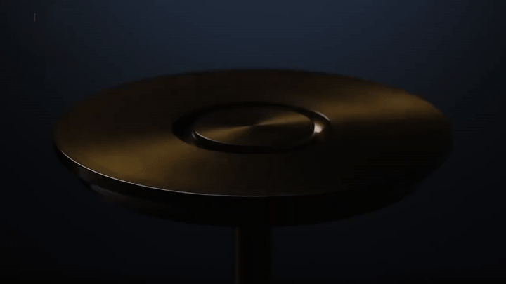 Lisslune | Cordless Rechargeable Modern Aura Table Lamp with Touch Controls | Wireless LED Light for Modern Side Tables and Office Desks | Minimalist Table Lamp