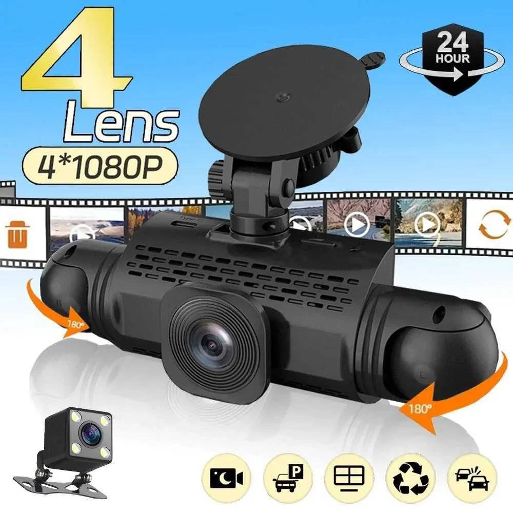 Lisslune | 360° Car Dashcam | DashGard Pro CX360 | Full HD Driving Recorder with Night Vision & Parking Monitor