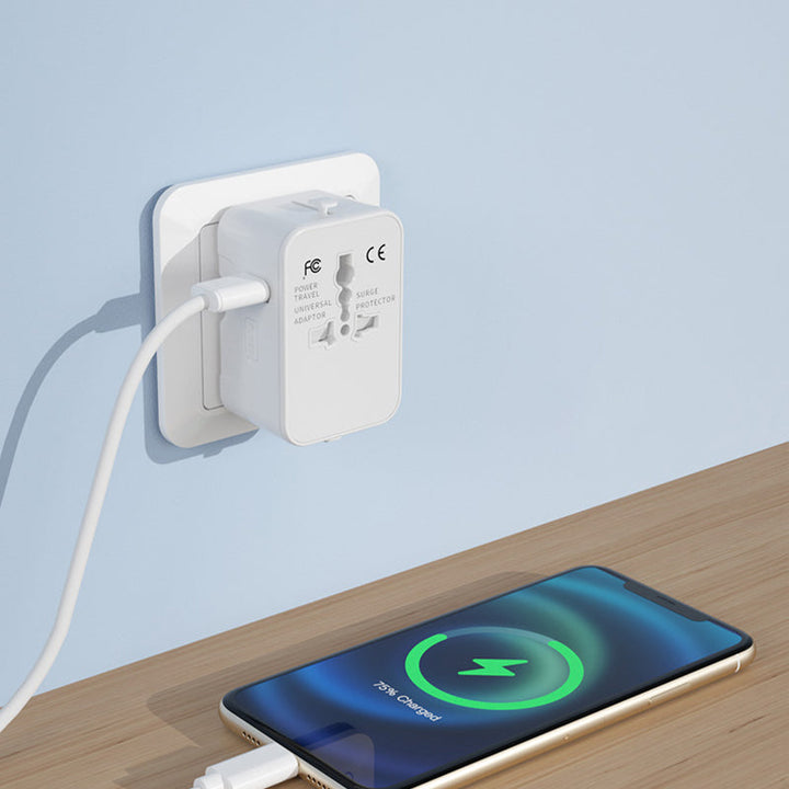 Lisslune | Universal travel adapter with dual USB ports