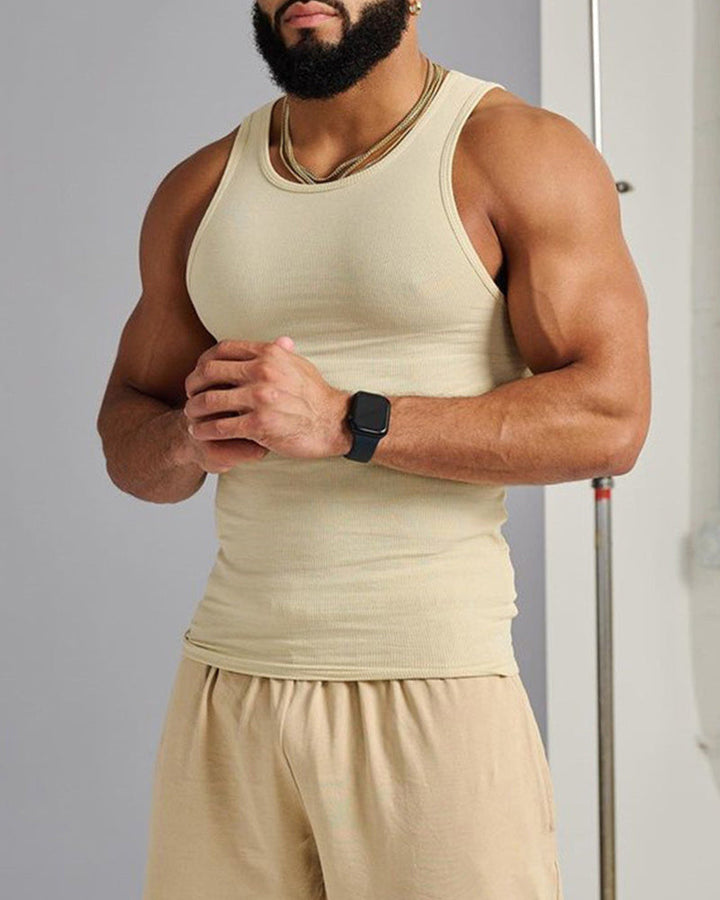 Lisslune | Men's solid color sleeveless vest