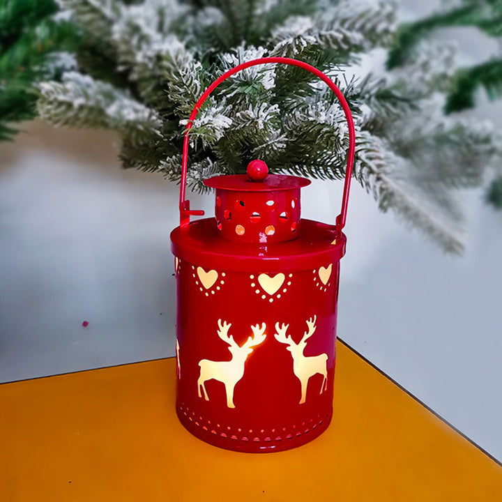 Lisslune | Electronic Christmas Candle with Flickering LED Light – Decorative Iron Candle Holder for Indoor