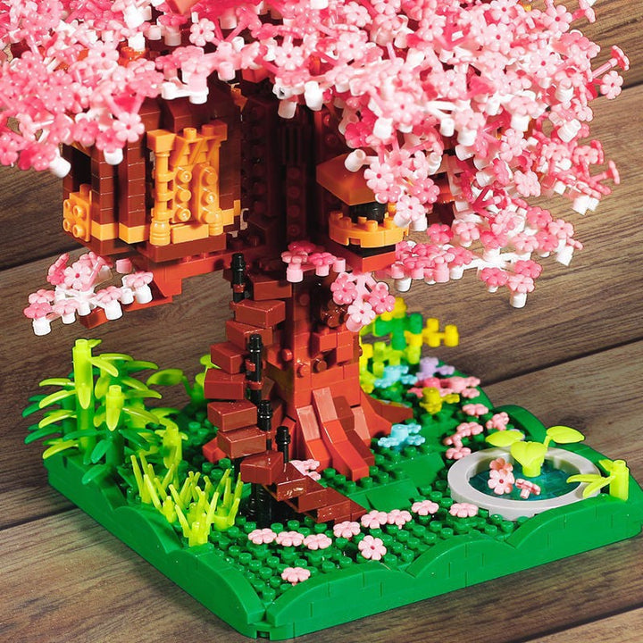 Lisslune | BlossomHaven Cherry Blossom Wooden House Decoration