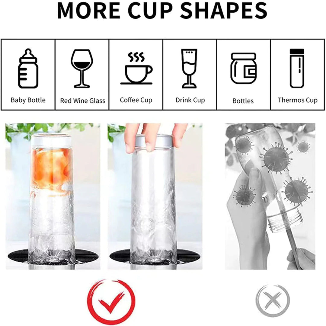 Lisslune | High Pressure Water Tap Glass Cleaner for Kitchen Sink Automatic Glass Cup Cleaner Beer Coffee Milk Tea Cup Cleaner Bar Accessories