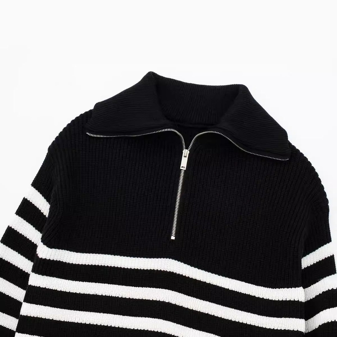 Lisslune | All Match Wool Sweater with Open Collar