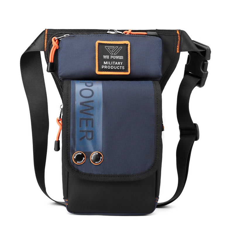 Lisslune | Personalized Men's Motorcycle Style Waterproof Nylon Leg Chest Bag