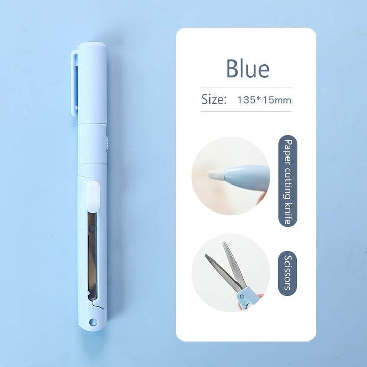 Lisslune | Mini Folding Pen Scissors Graving Knife for Kids