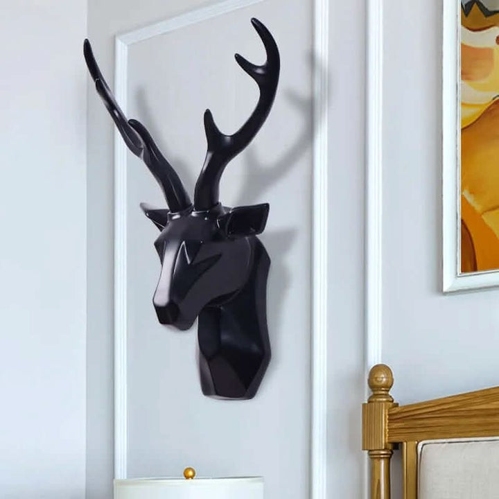 Lisslune | 3D Geometric Deer Head Wall Decor Modern Resin