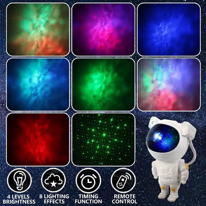 Lisslune | Astronaut Galaxy Projector Multiple Modes Galaxy Night Light with Remote Control