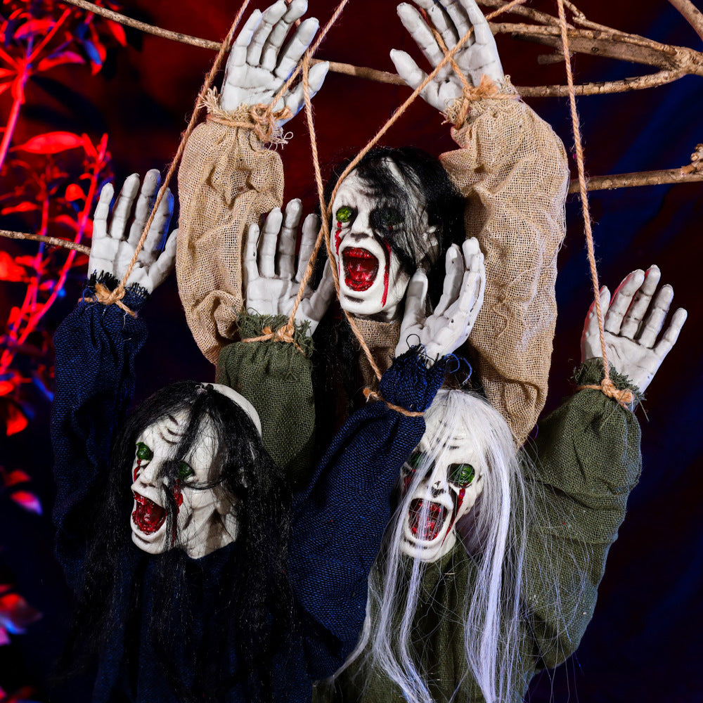 Lisslune | Halloween Hanging Decoration – Creepy Ghost with Blood Stains