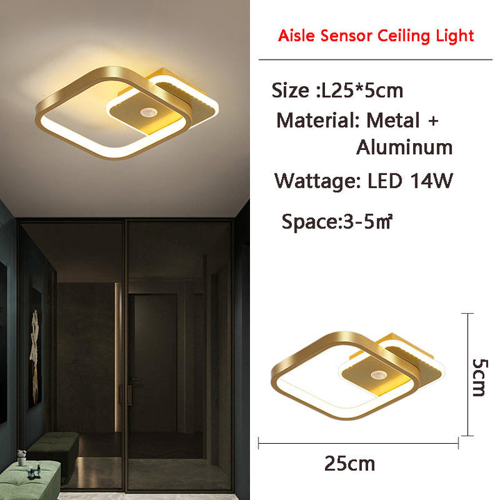 Lisslune | MotionGlide PIR Motion Sensor LED Ceiling Light | Smart Lighting | Energy Efficient | Perfect for Hallway & Bathroom