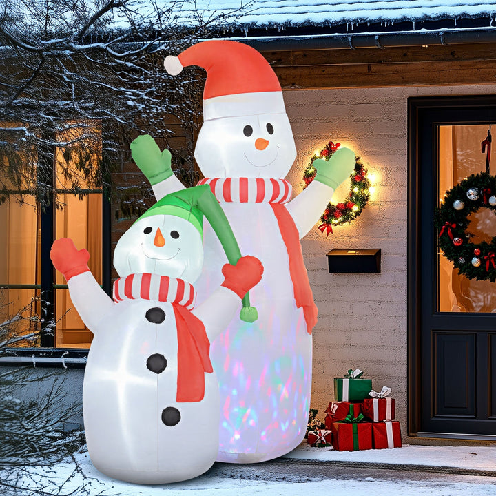 Lisslune | SnowGlow Inflatable Snow Family – 240 cm Christmas Decoration with LED Lighting and Fan
