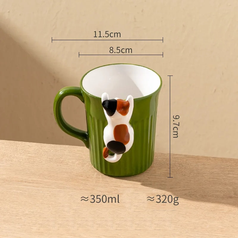 Lisslune | Cute Climbing Cat Ceramic Mug