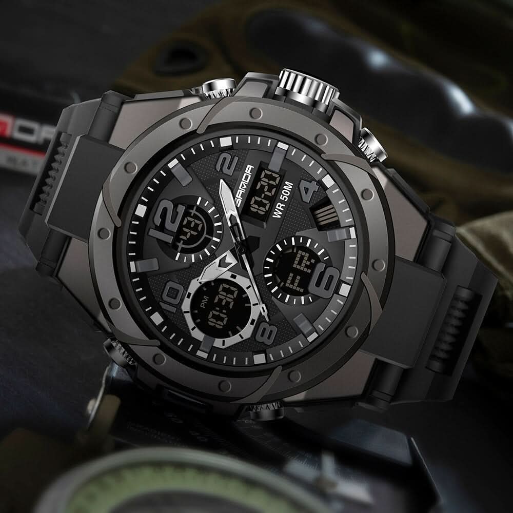 Lisslune | Men’s Military Watch with Analog Digital Display and Features