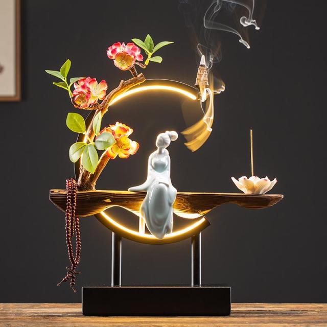 Lisslune | Handmade Fairy Lady Waterfall Backflow Incense Burner