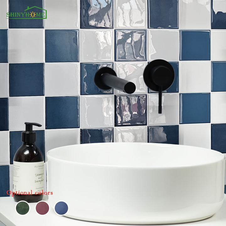 Rynx | 10/30 pieces self-adhesive tile] 10/30 pieces self-adhesive bathroom wall tile, self-adhesive kitchen splash, 10.5 inches * 10.5 inches waterproof and oil-resistant splash guard, easy-to-apply adhesive for kitchen, bathroom, walls & RVs
