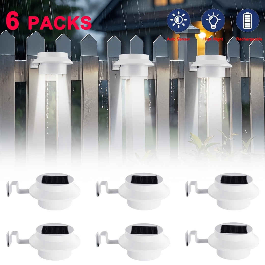 Lisslune | LOVEWE 6pcs/16pcs Solarbetriebene Außen Gartenlichter - Landschaftsbeleuchtung Und, LED Solarlichter Für Haushaltsgartenanordnung, Treppen, Deck, Zaun, Terrasse, Wand, Geländerdekoration -Auto-An/Aus, 12Std Beleuchtung, Langlebig,