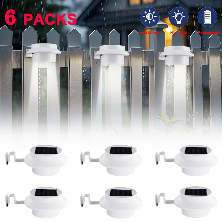 Lisslune | LOVEWE 6pcs/16pcs Solarbetriebene Außen Gartenlichter - Landschaftsbeleuchtung Und, LED Solarlichter Für Haushaltsgartenanordnung, Treppen, Deck, Zaun, Terrasse, Wand, Geländerdekoration -Auto-An/Aus, 12Std Beleuchtung, Langlebig,