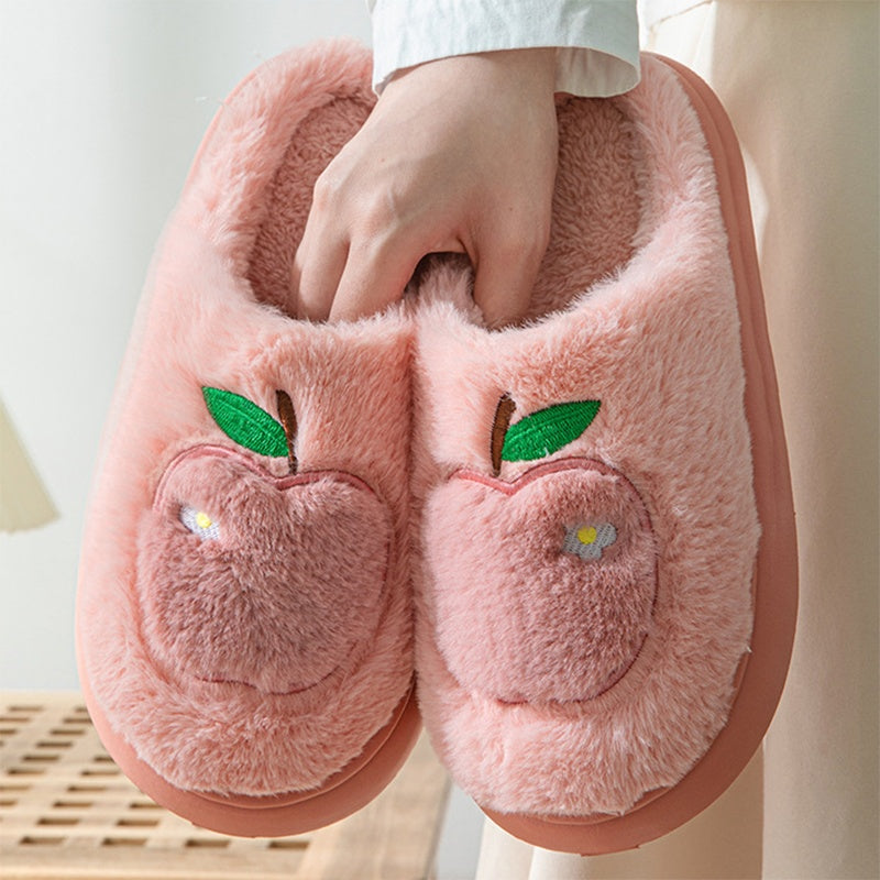 Lisslune | Cotton Slippers For Women Autumn And Winter Indoor Warm And Cute Home Slippers Nonslip Fuzzy Plush Shoes