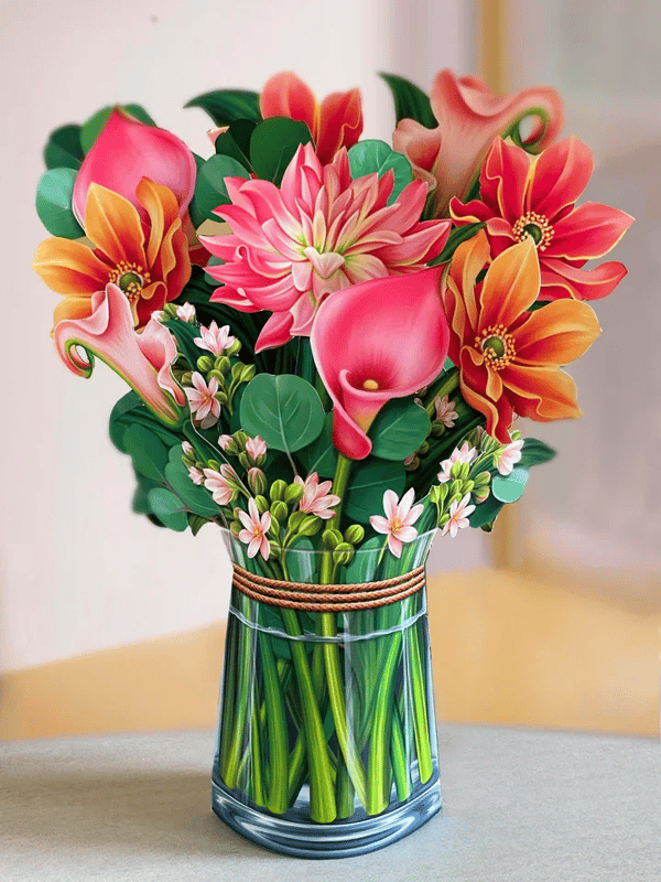 Lisslune | Plastic Pop-up Flower | Incl. Free Gift Cards - Fair