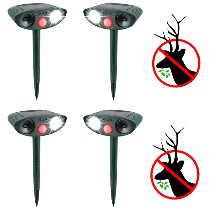 Lisslune | Solar-Powered Ultrasonic Deer Repeller - Effective Deer Deterrent for Gardens & Yards in 48 Hours