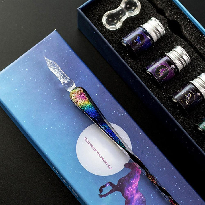 Lisslune | Calligraphy Glass Dip Pen Ink Set