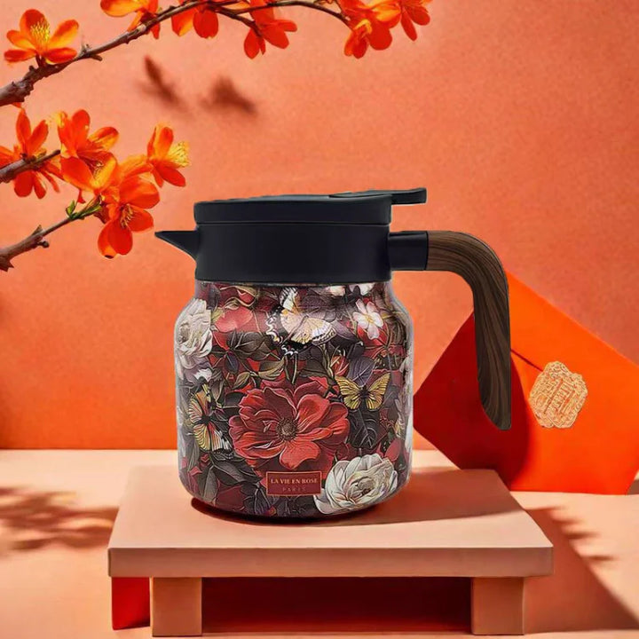 Lisslune | FloraBrewThermoJug with floral design