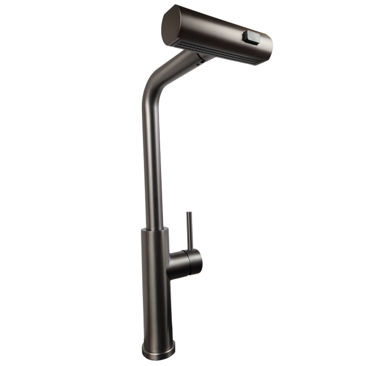 Lisslune | Kitchen faucet, JF-8012B GRAPHITE Pull-out tap, waterfall, 3 modes