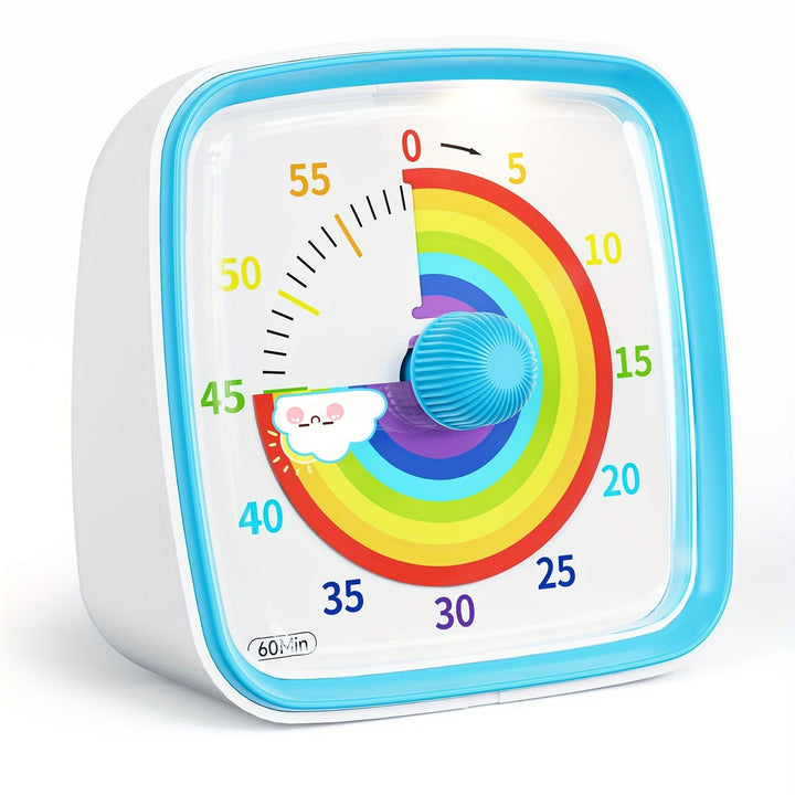 Lisslune | Rainbow Time Management Timer – Visual 60-Minute Countdown Timer for Study, Work and Home