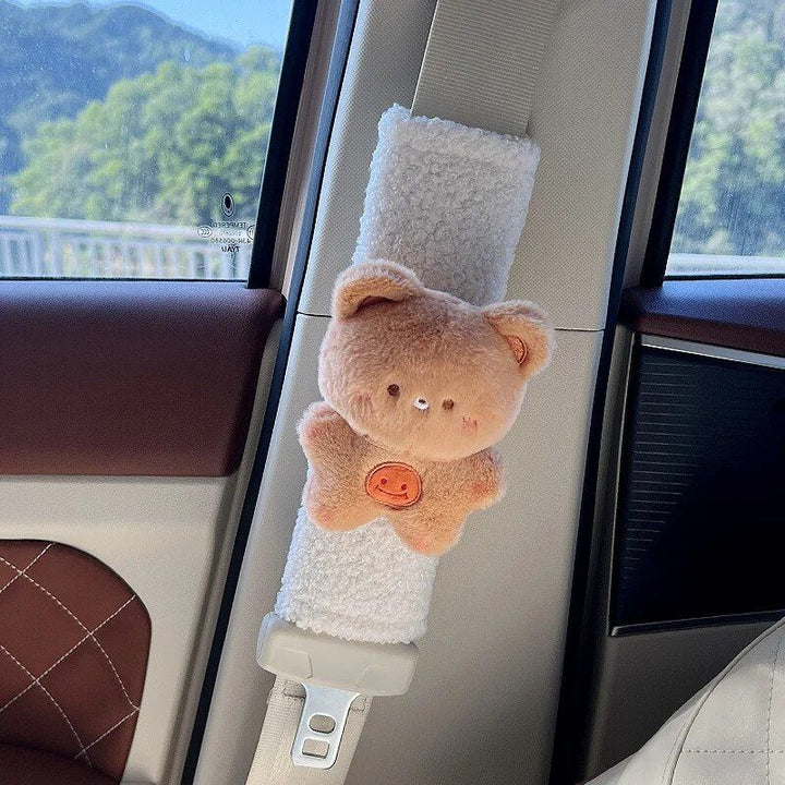 Lisslune | Plush Doll Rabbit Bear Car Seat Belt Shoulder Cover