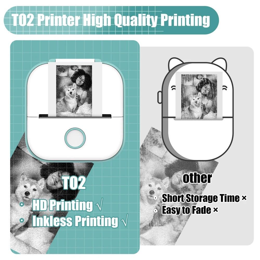 Lisslune | PocketPrint Mini – Portable Thermal Photo Printer Without Ink