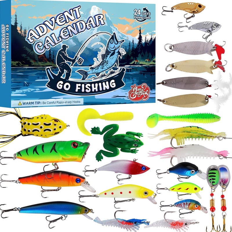Lisslune | 24 Days Christmas Countdown Fish Tackle Set