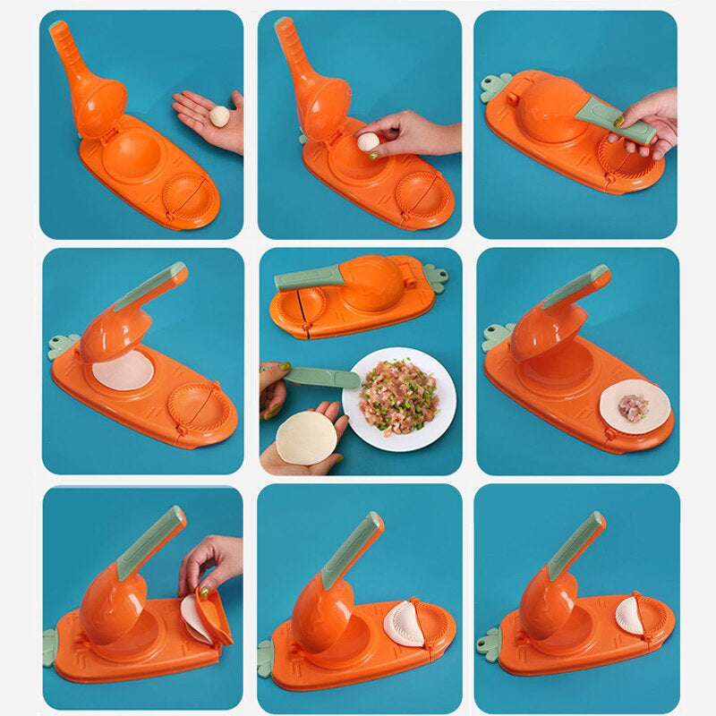 Lisslune | DIY Dough Pocket Maker Dough Press Tool Hand Wrapper Plastic Mold Dough Skin Artifact Dough Press Kitchen Accessories