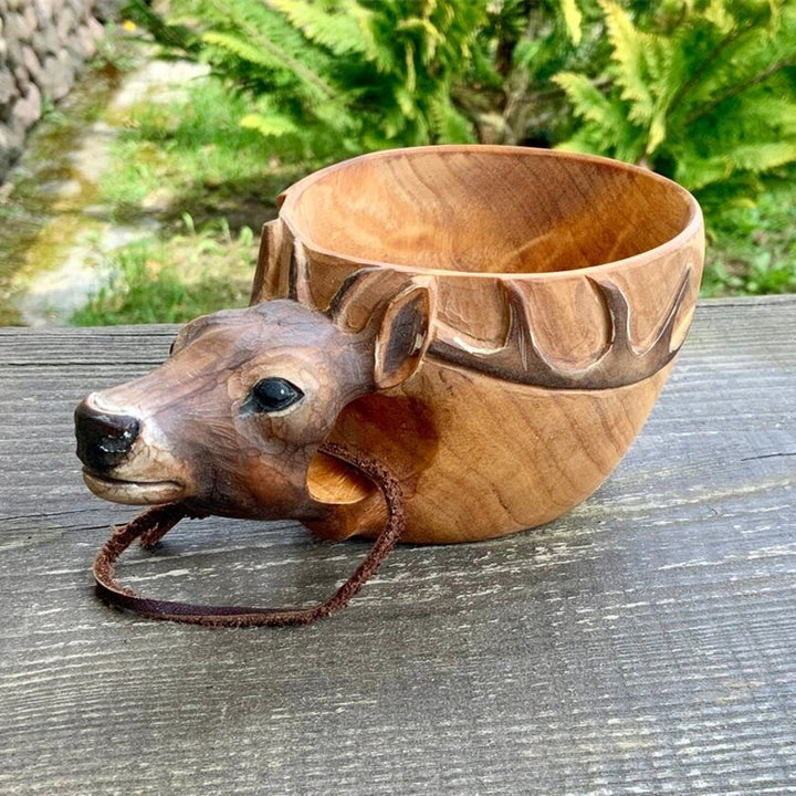 Lisslune | Hand Carved Wooden Mug