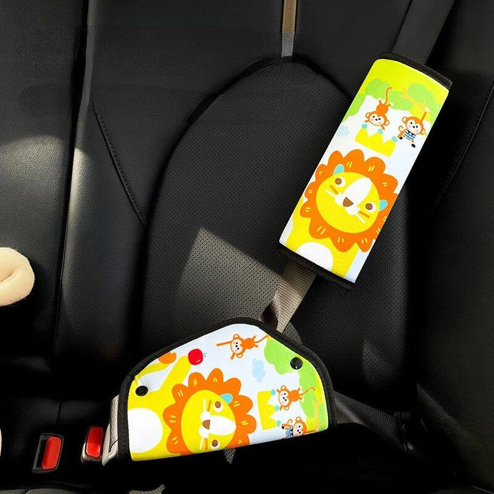 Lisslune | Kids comfort car seat belt support with cartoon design