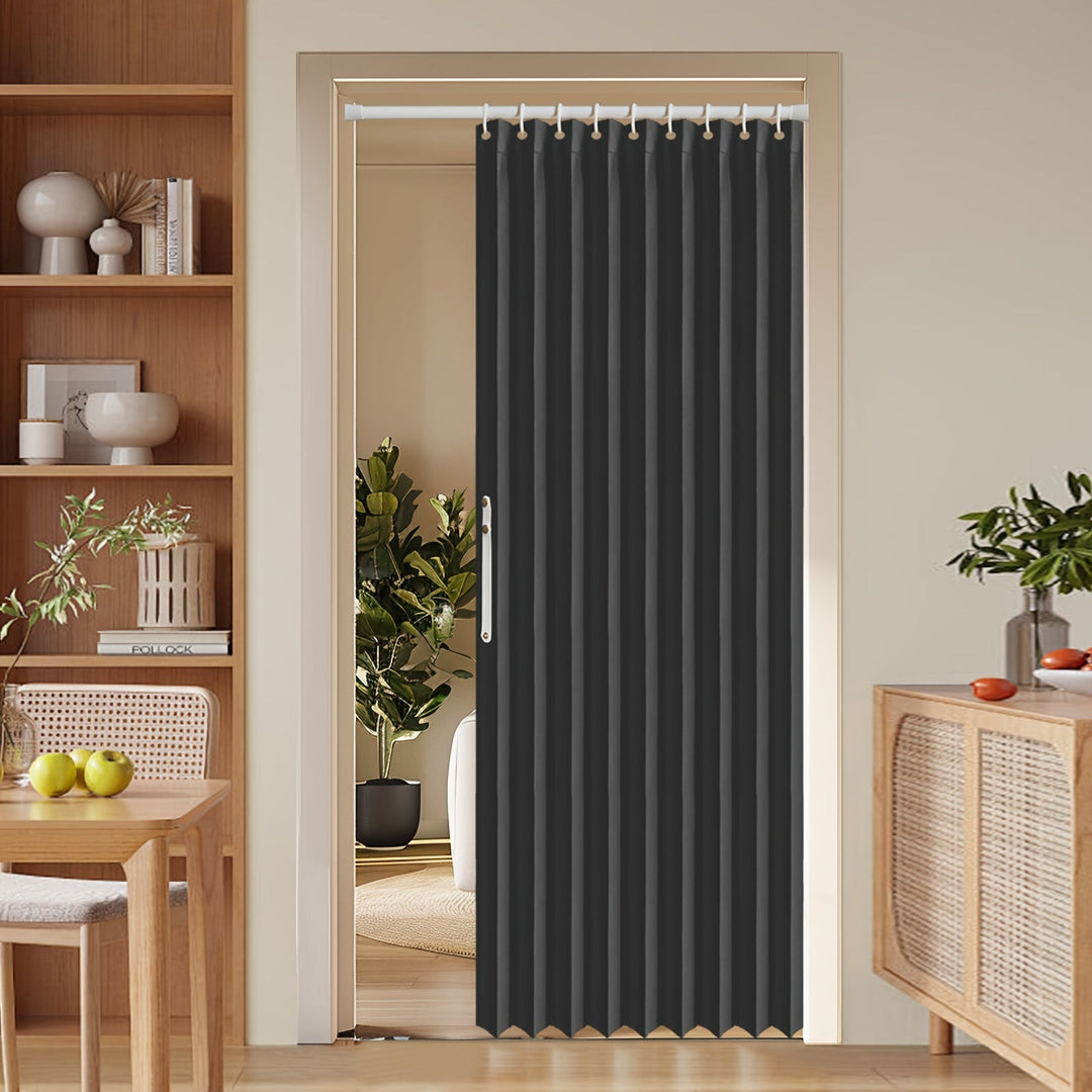 Lisslune | Colorful Magnetic Folding Door Curtain – Easy Setup, Space-Saving Divider for Home and Business – Vibrant Artistic Design, Machine Washable Polyester