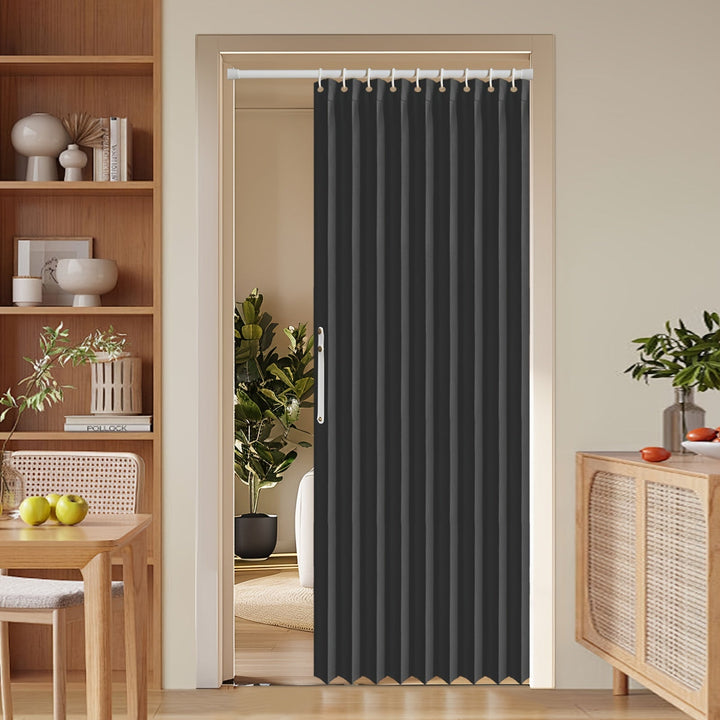 Lisslune | Colorful Magnetic Folding Door Curtain – Easy Setup, Space-Saving Divider for Home and Business – Vibrant Artistic Design, Machine Washable Polyester
