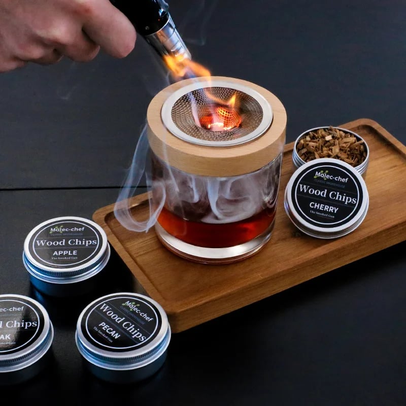 Lisslune | Cocktail Smoker with 8 flavors -Bourbon Whiskey Gifts for Men