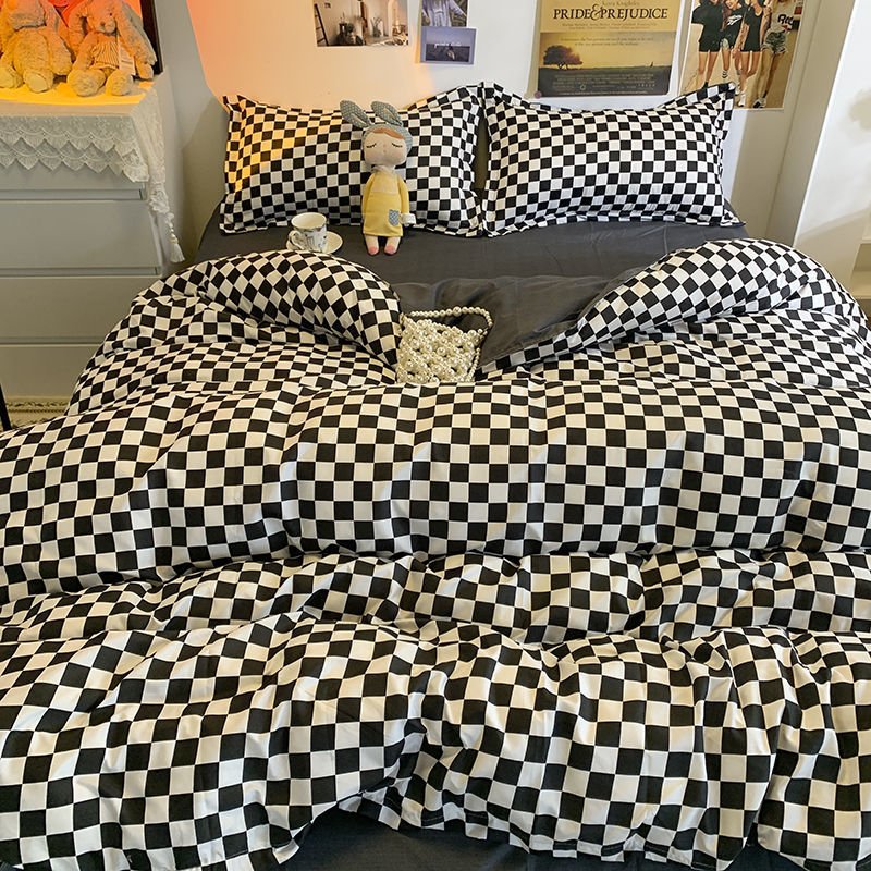 Lisslune | Abstract Chessboard Single Bed Linen Set