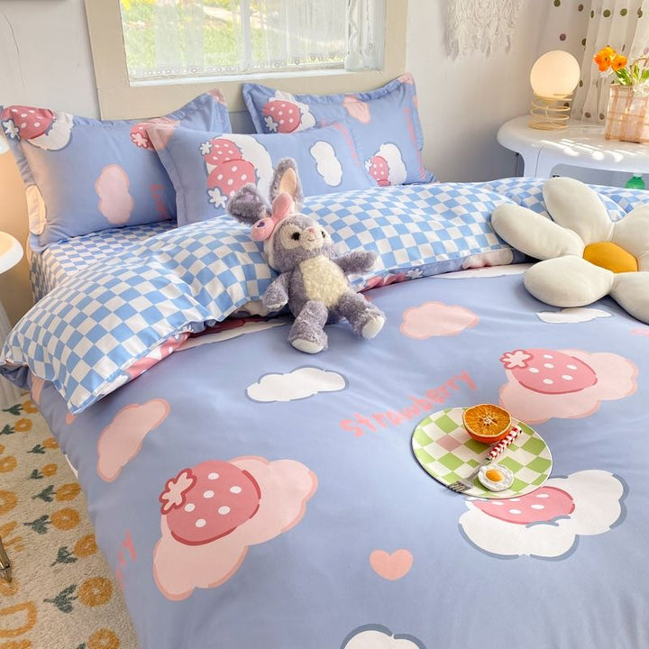 Lisslune | Abstract Chessboard Single Bed Linen Set