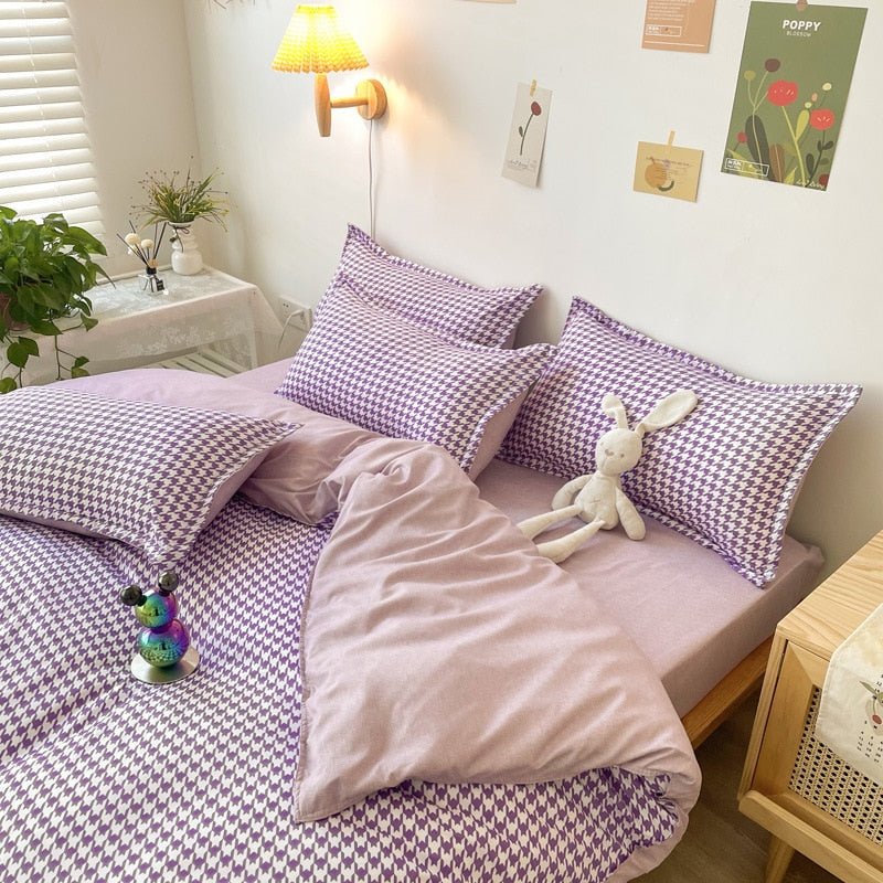 Lisslune | Abstract Chessboard Single Bed Linen Set