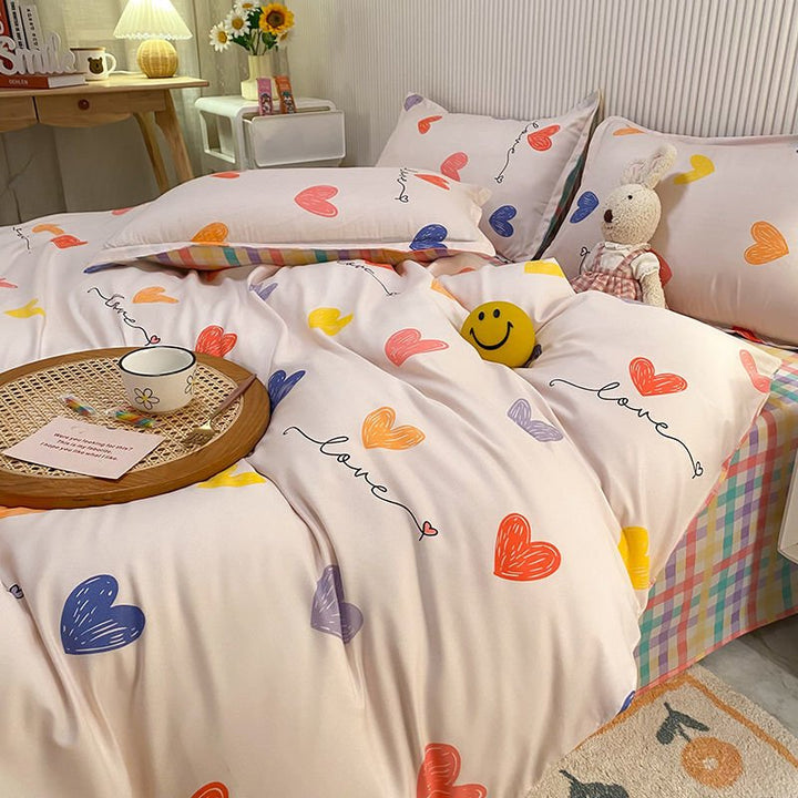 Lisslune | Abstract Chessboard Single Bed Linen Set