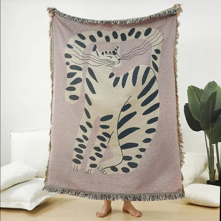Lisslune | Abstract Woven Wall Tapestry Throw Blanket