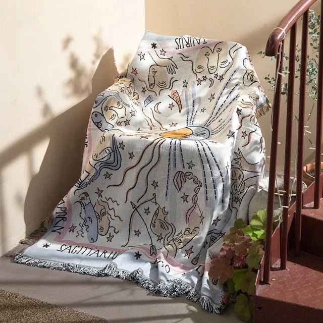 Lisslune | Abstract Woven Wall Tapestry Throw Blanket