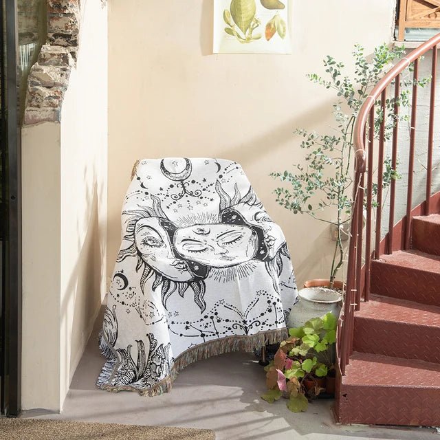 Lisslune | Abstract Woven Wall Tapestry Throw Blanket