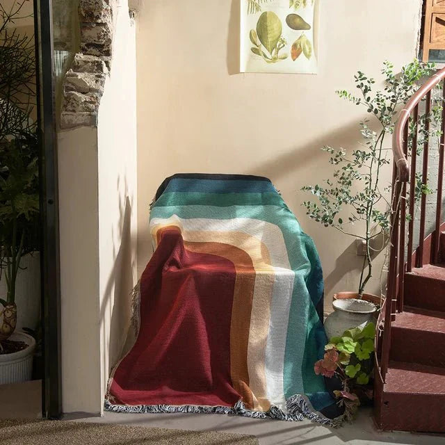 Lisslune | Abstract Woven Wall Tapestry Throw Blanket