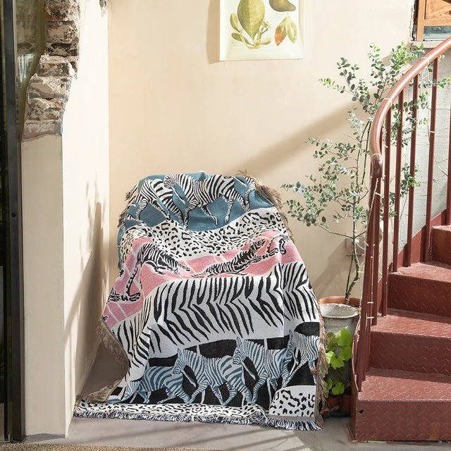 Lisslune | Abstract Woven Wall Tapestry Throw Blanket