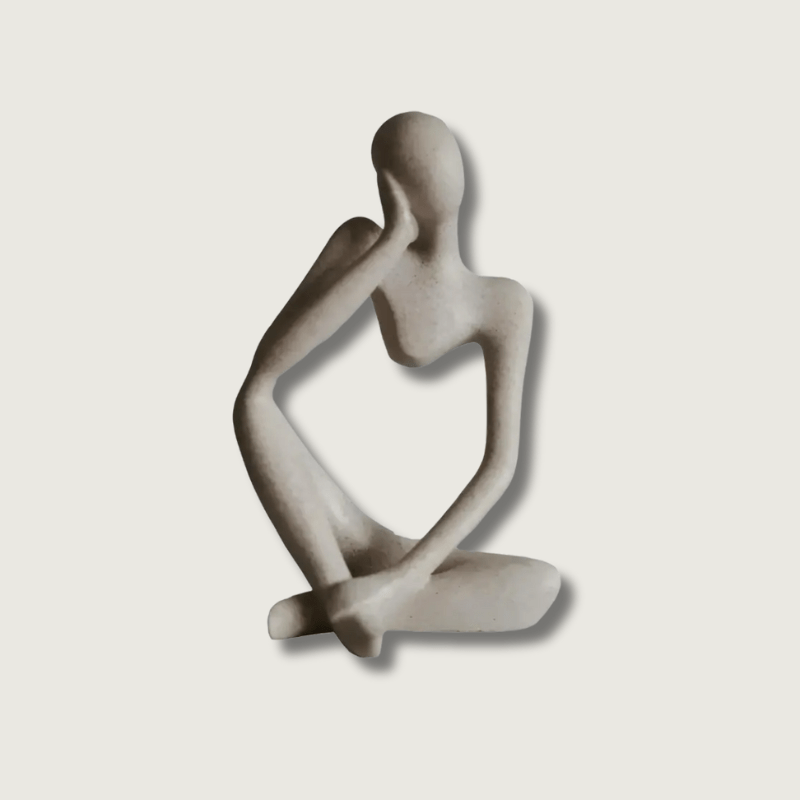 Lisslune | Abstract Thinker Resin Sculpture – Home Decor