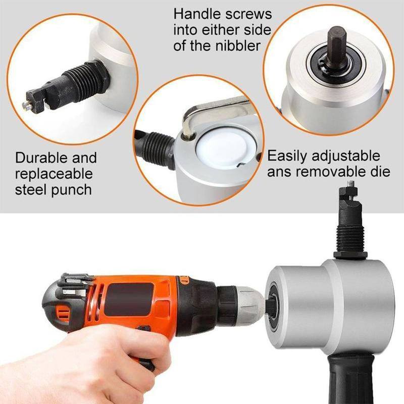 Lisslune |  Cutter Drill Attachment Double Head Metal Sheet